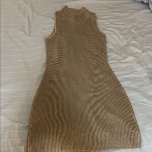 Banana Republic Sleeveless Brown Knit Dress